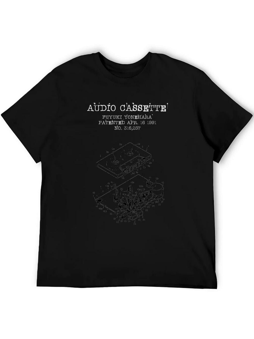 Audio Cassette Patent T-Shirt product image 8