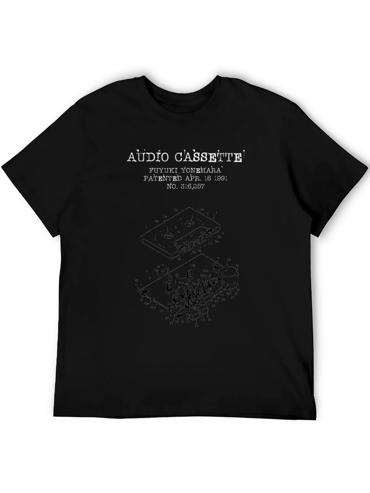 Audio Cassette Patent T-Shirt product image 8
