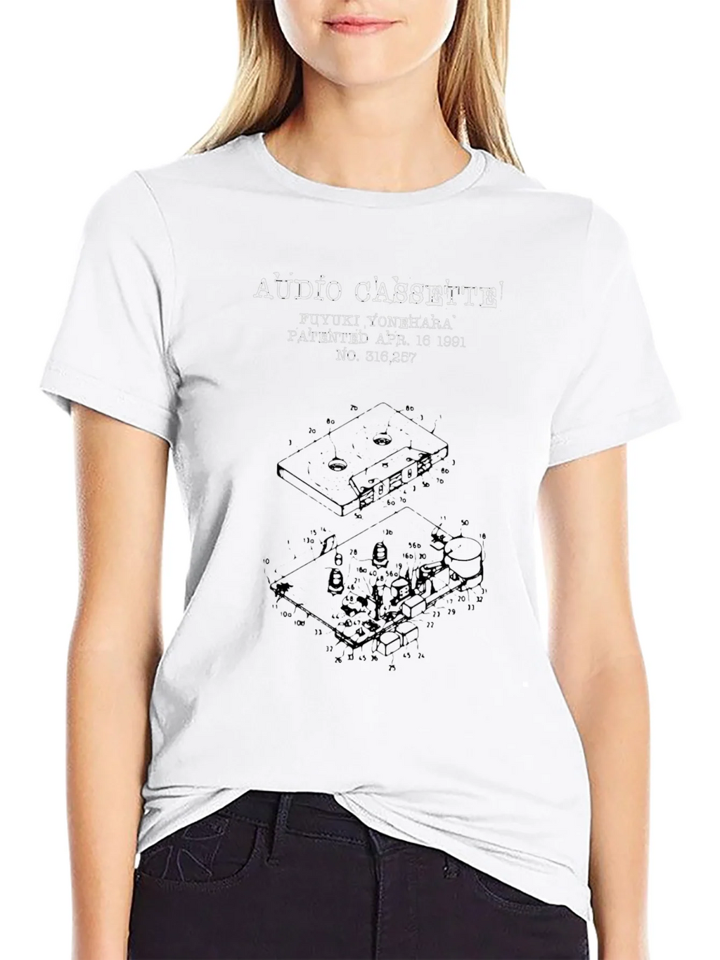 Audio Cassette Patent T-Shirt product image 11