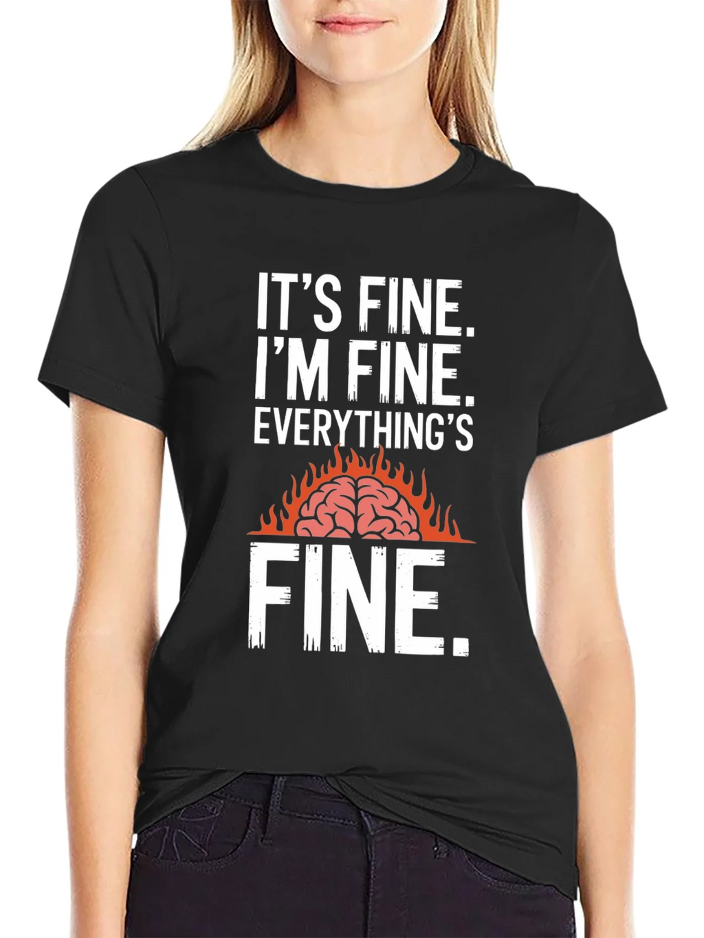 Its Fine Burning Brain Graphic T-Shirt product image 5