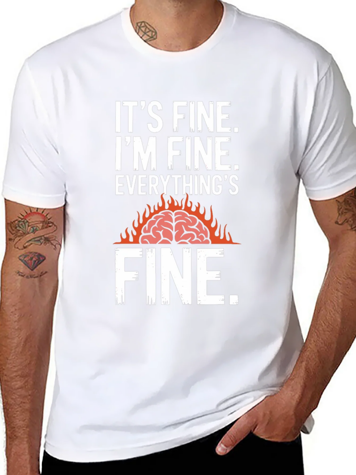 Its Fine Burning Brain Graphic T-Shirt product image 10