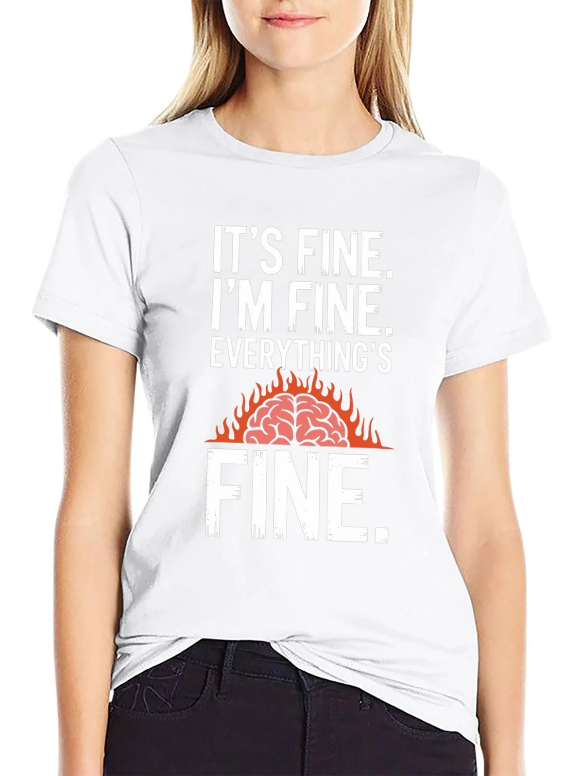Its Fine Burning Brain Graphic T-Shirt product image 11