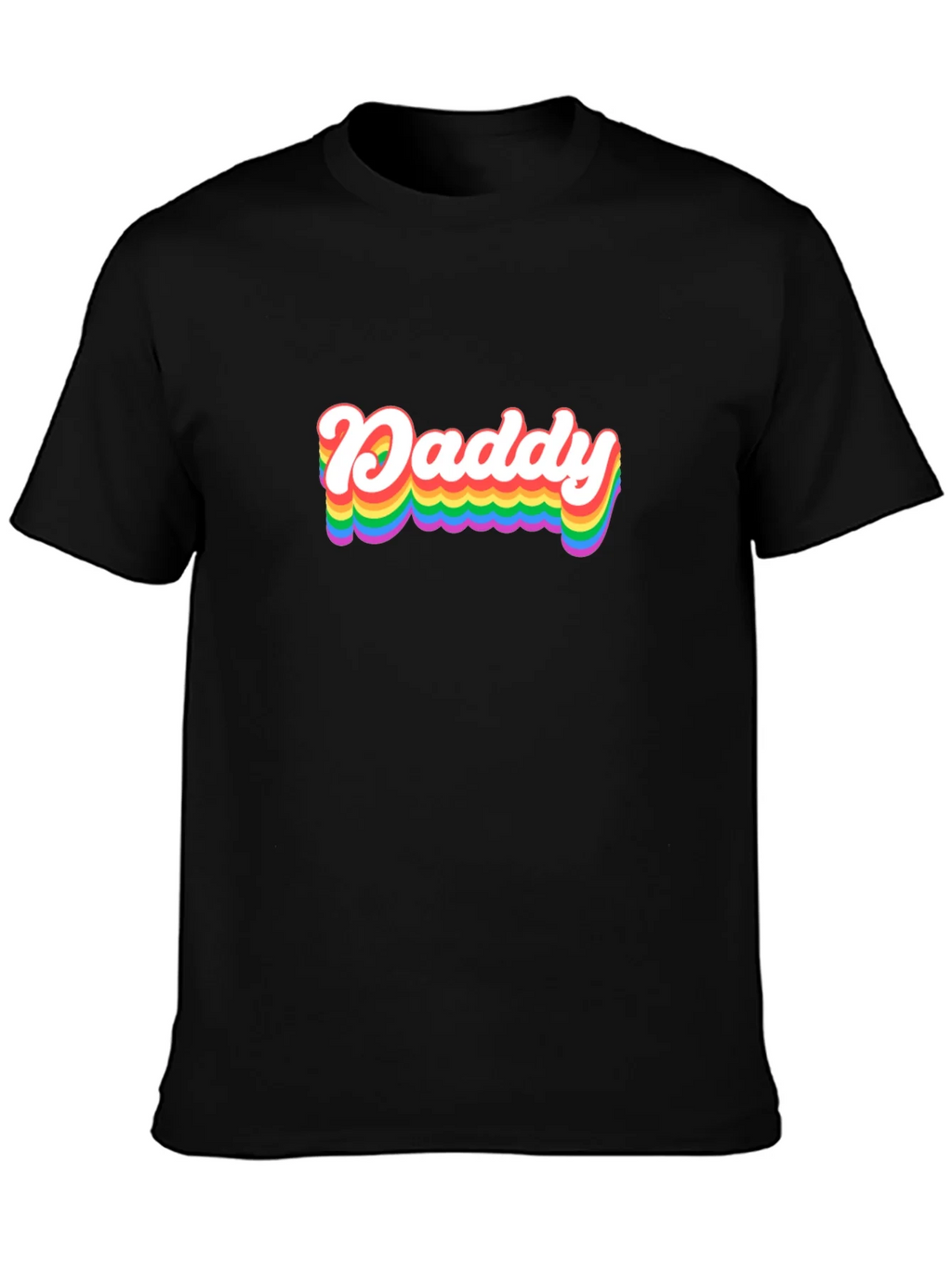 Rainbow Daddy Graphic Tee - Black Cotton Blend Shirt product image 6