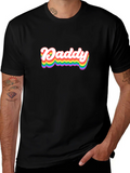 Rainbow Daddy Graphic Tee - Black Cotton Blend Shirt product image 1