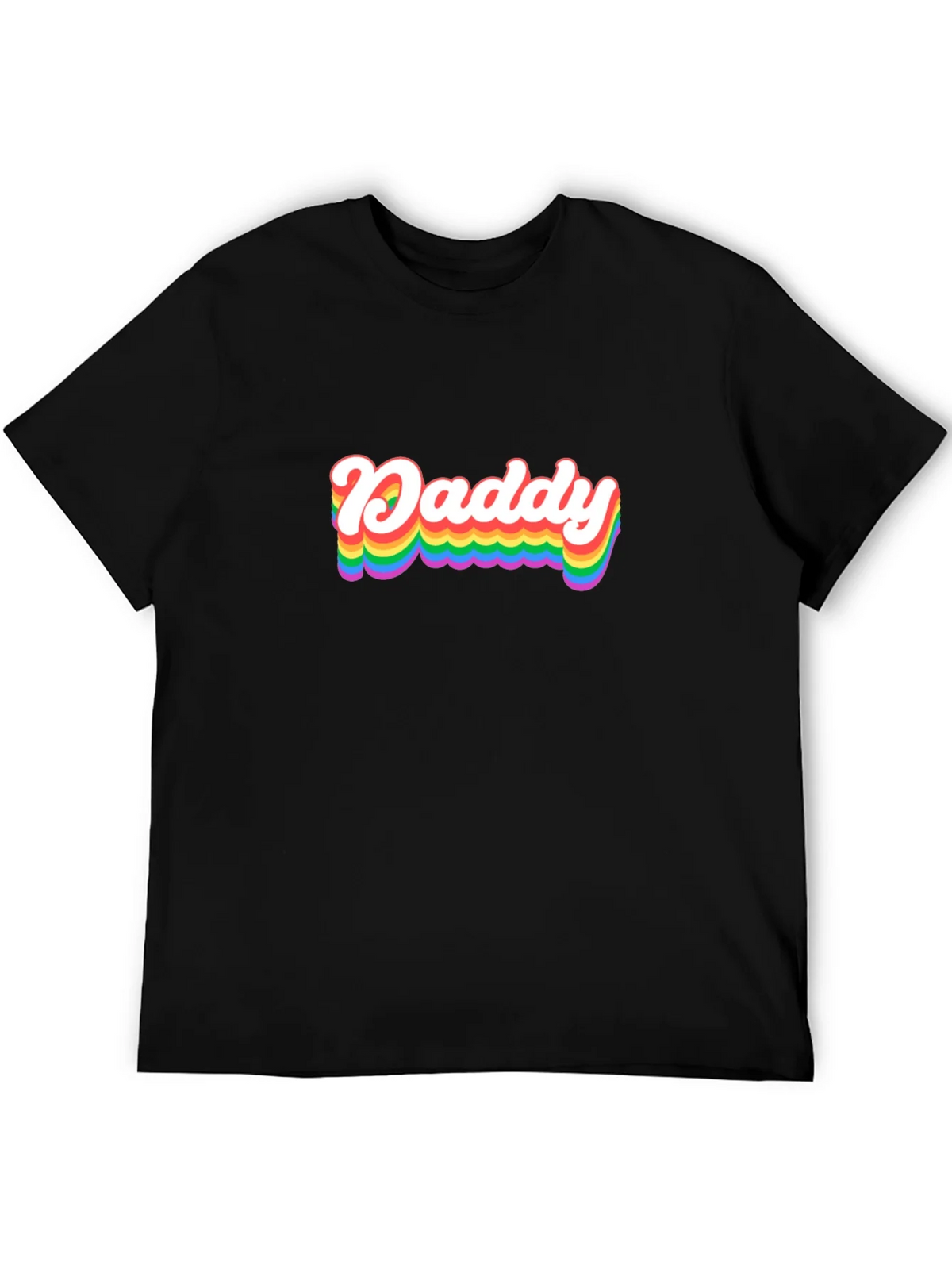 Rainbow Daddy Graphic Tee - Black Cotton Blend Shirt product image 8