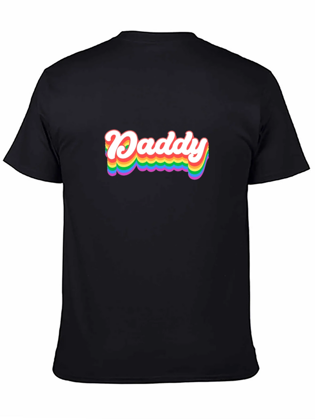 Rainbow Daddy Graphic Tee - Black Cotton Blend Shirt product image 7