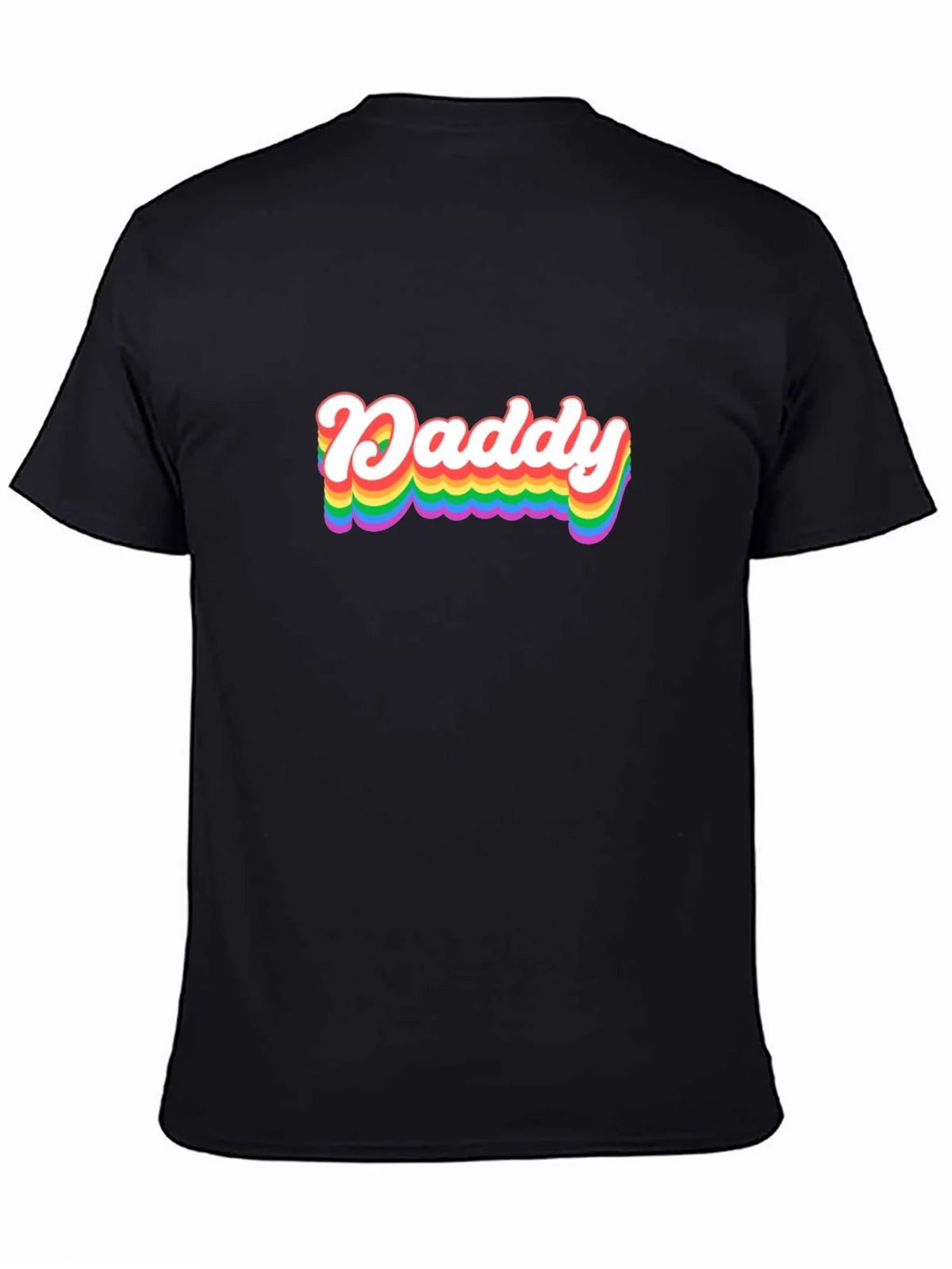 Rainbow Daddy Graphic Tee - Black Cotton Blend Shirt product image 7