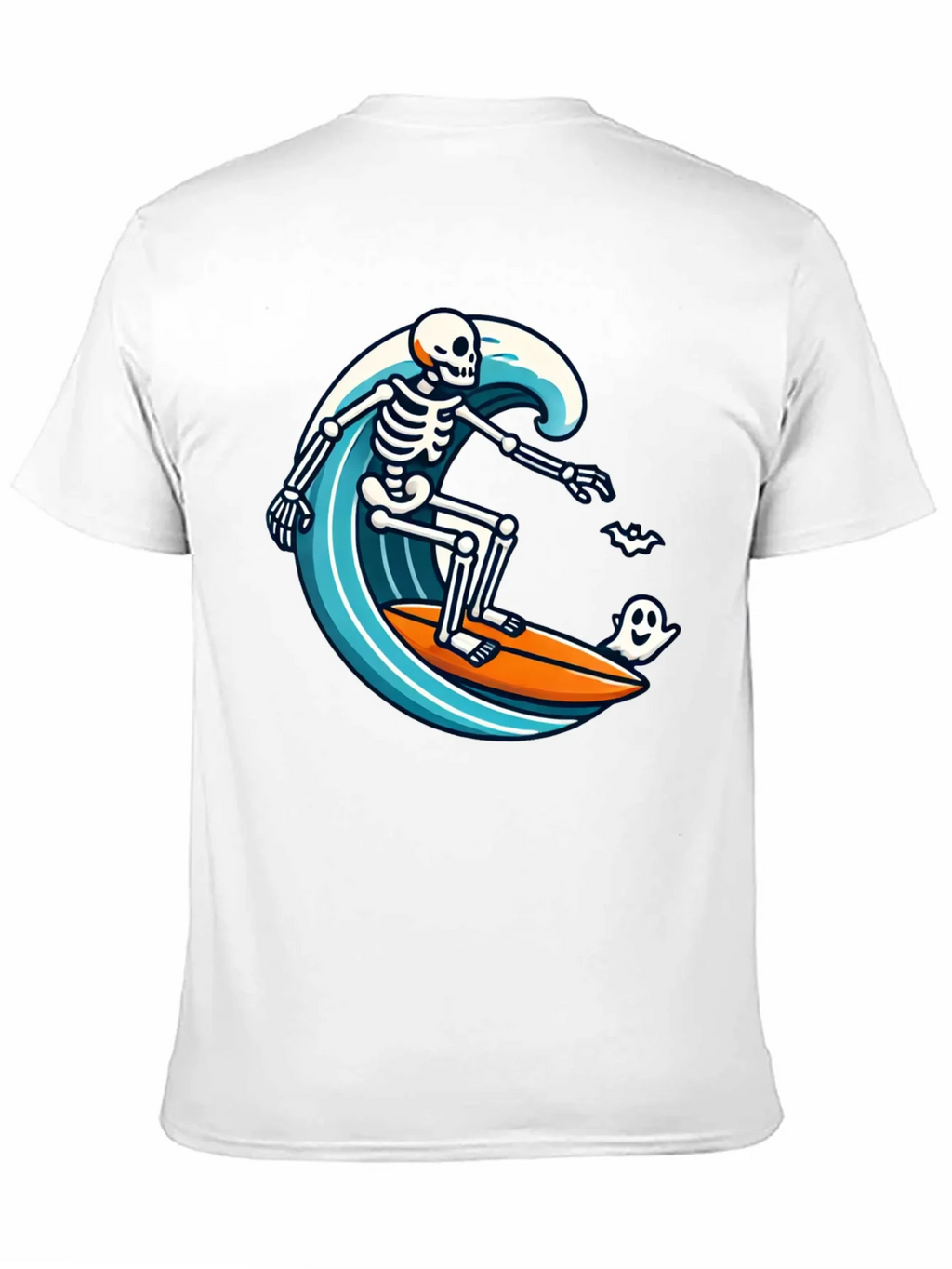 Skeleton Surfing Halloween T-Shirt product image 2