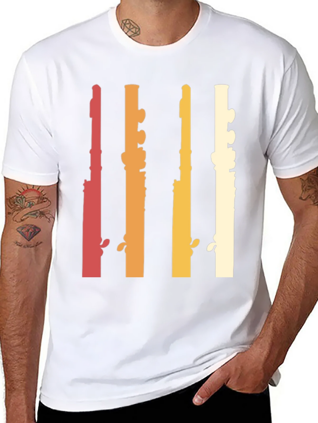 Retro Flute Musician T-Shirt product image 10