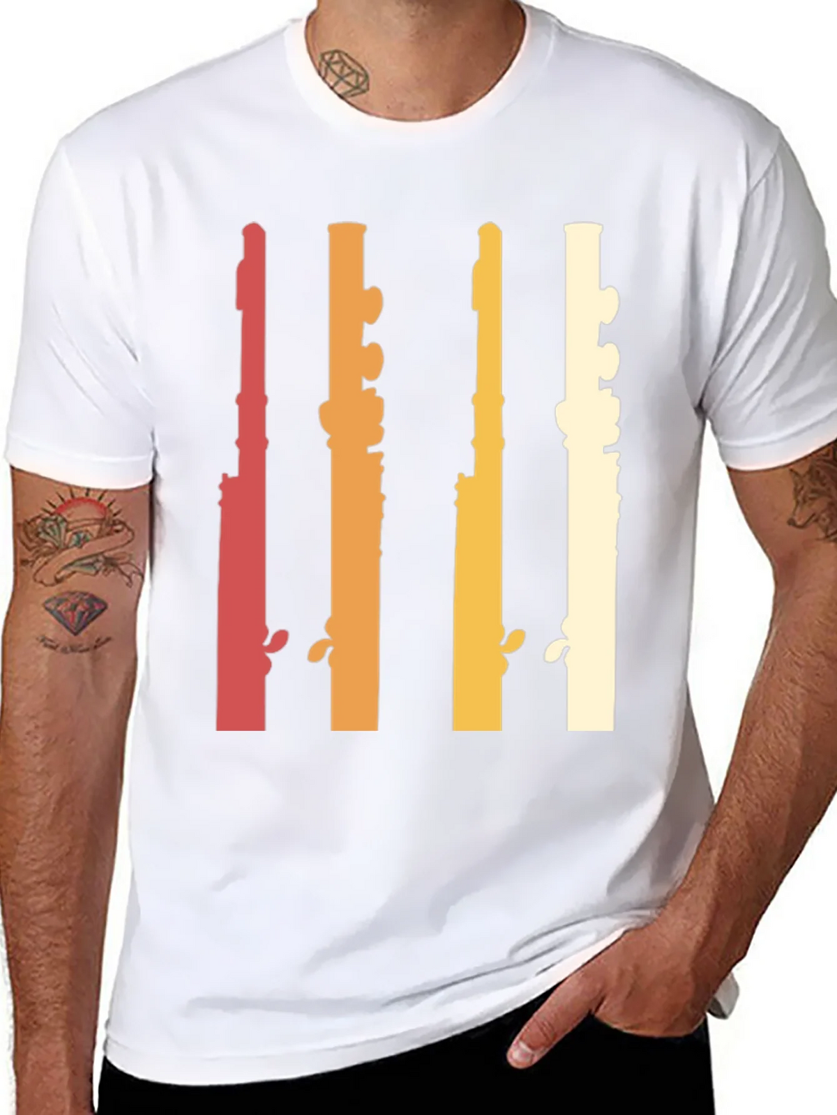 Retro Flute Musician T-Shirt product image 10