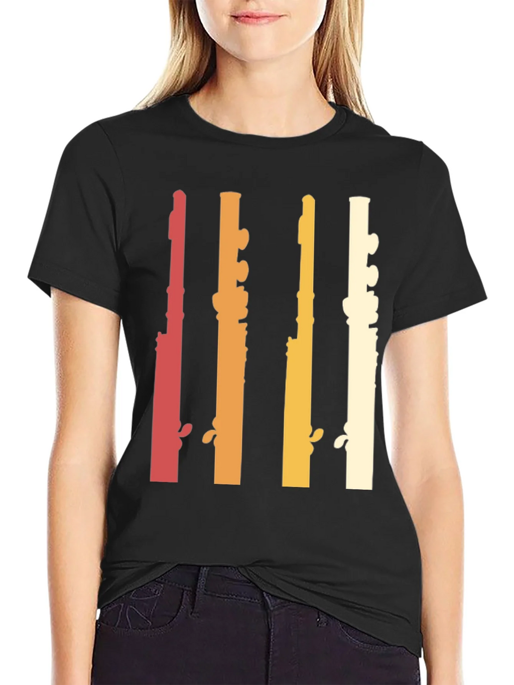 Retro Flute Musician T-Shirt product image 5