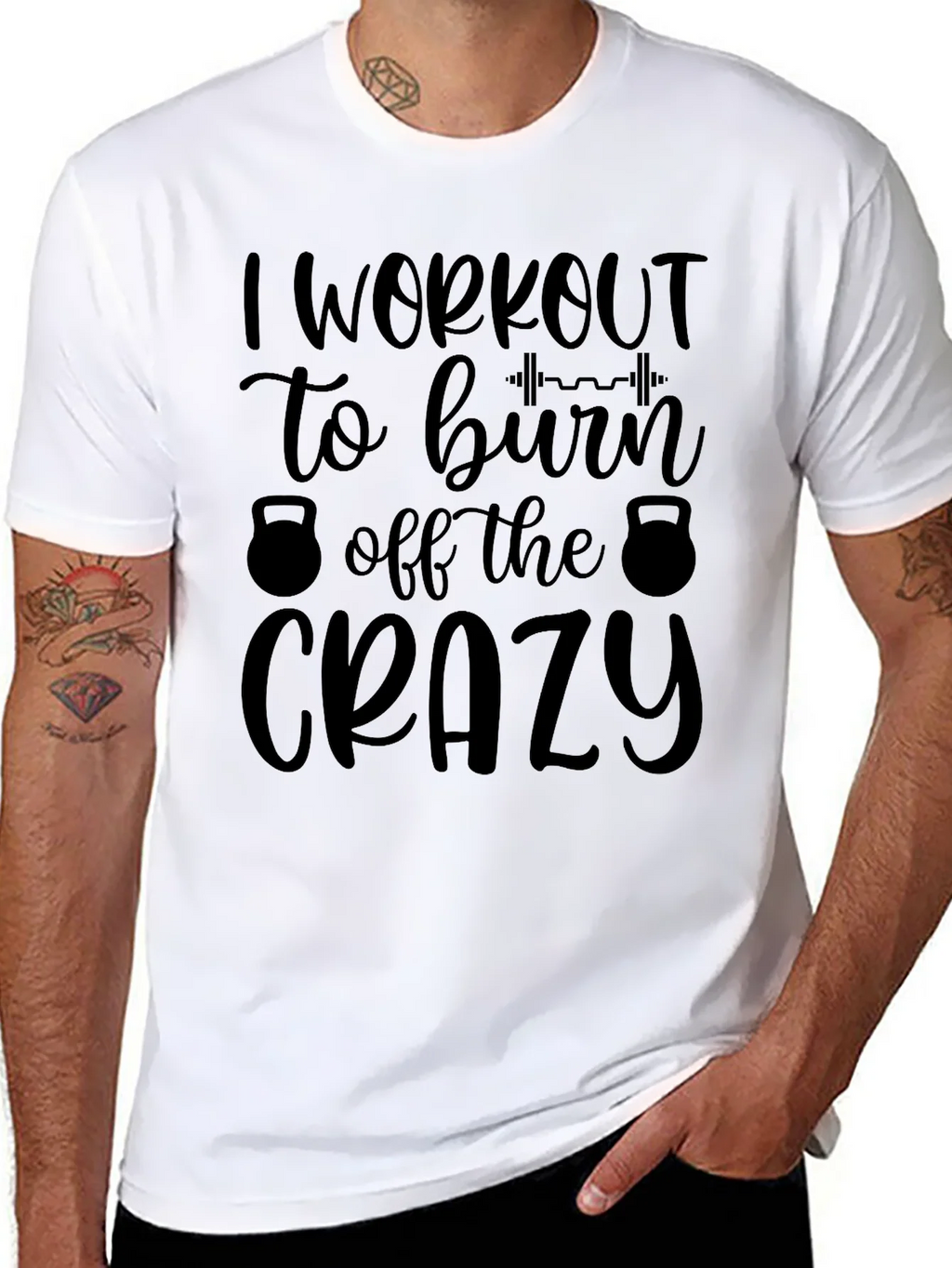 Workout Motivation Tee: Burn Off The Crazy product image 10