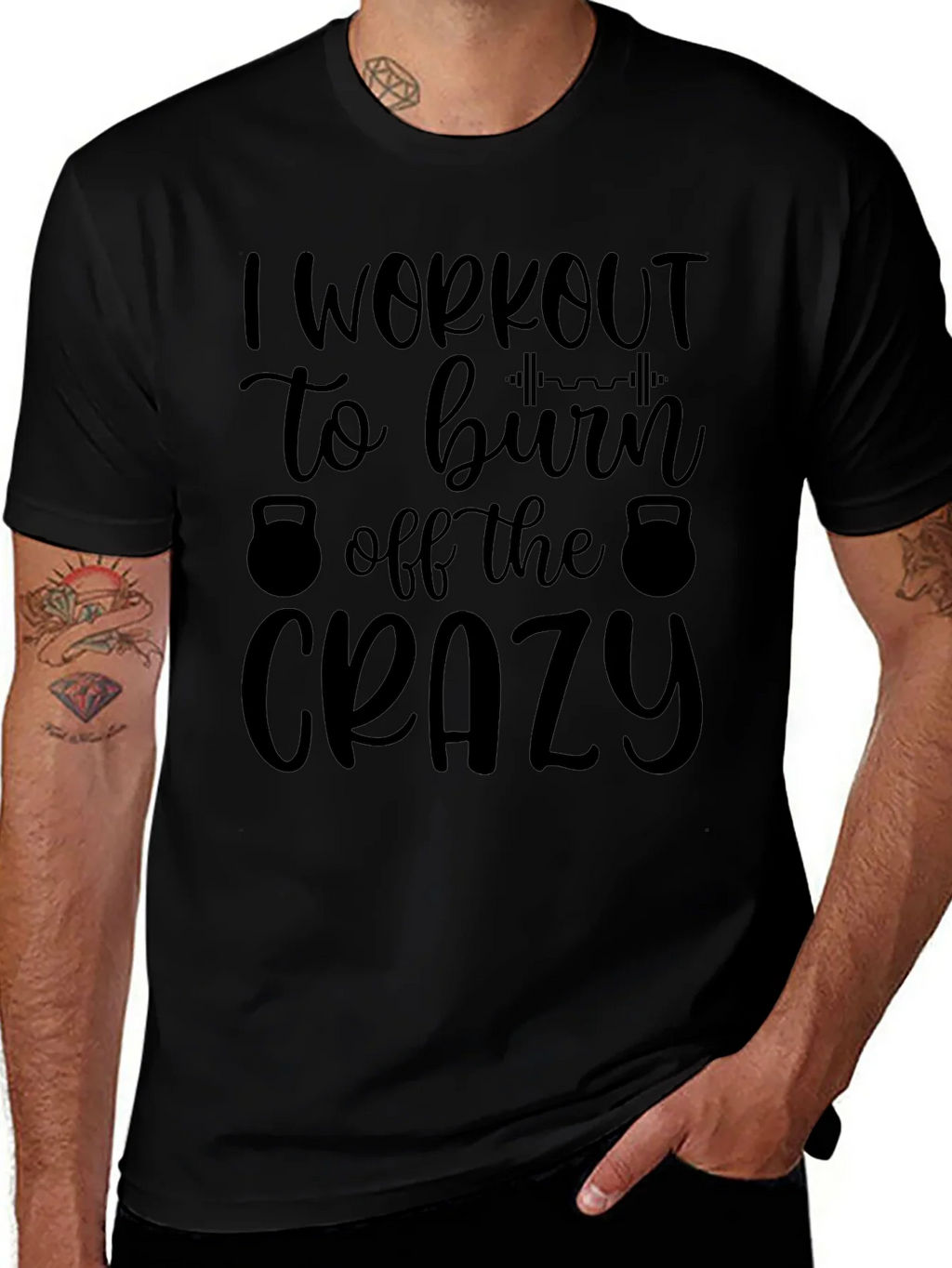 Workout Motivation Tee: Burn Off The Crazy product image 1