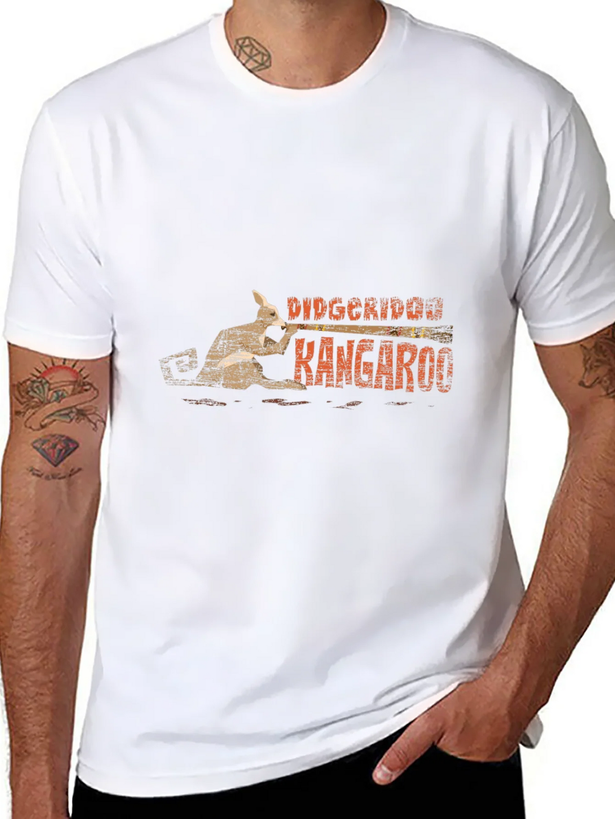 Didgeridoo Kangaroo Black T-Shirt product image 10