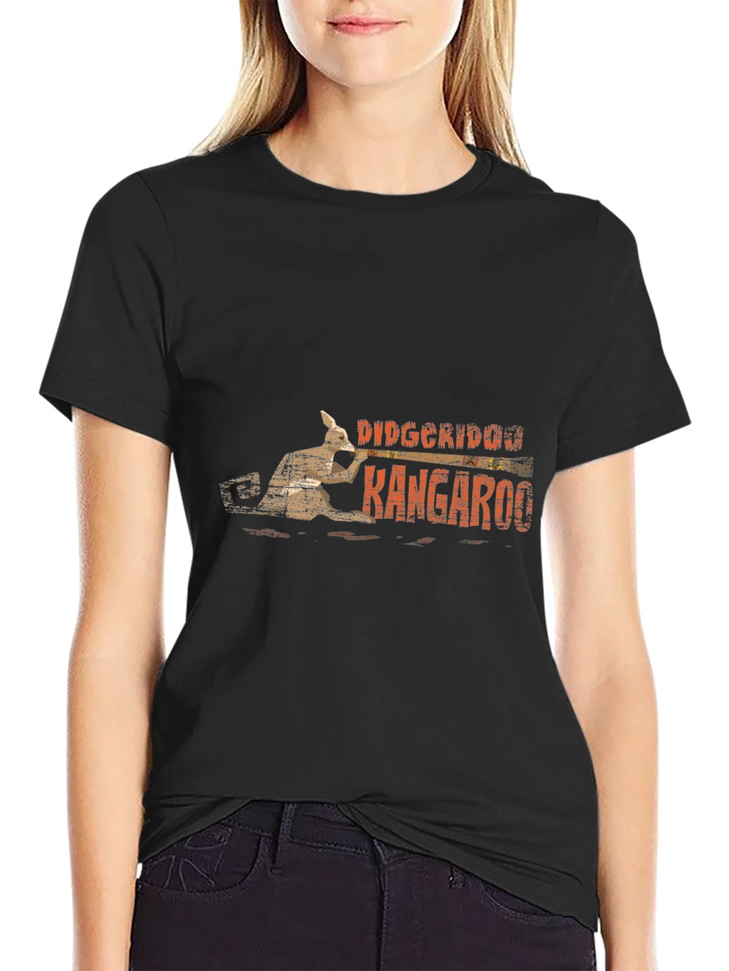 Didgeridoo Kangaroo Black T-Shirt product image 5
