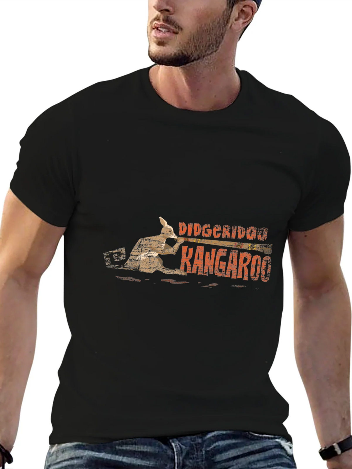 Didgeridoo Kangaroo Black T-Shirt product image 9