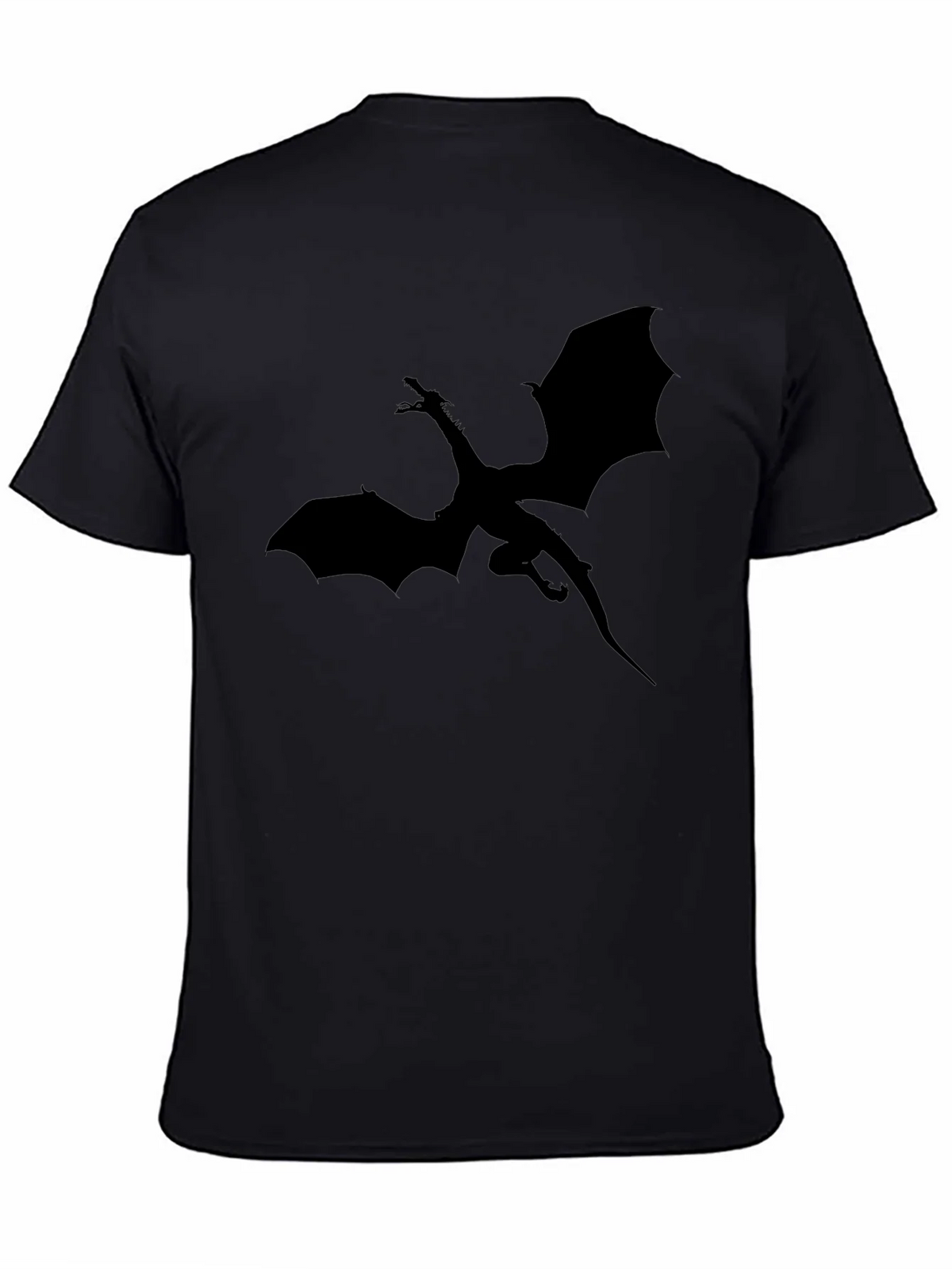 Dragon Silhouette Graphic T-Shirt - Black product image 7
