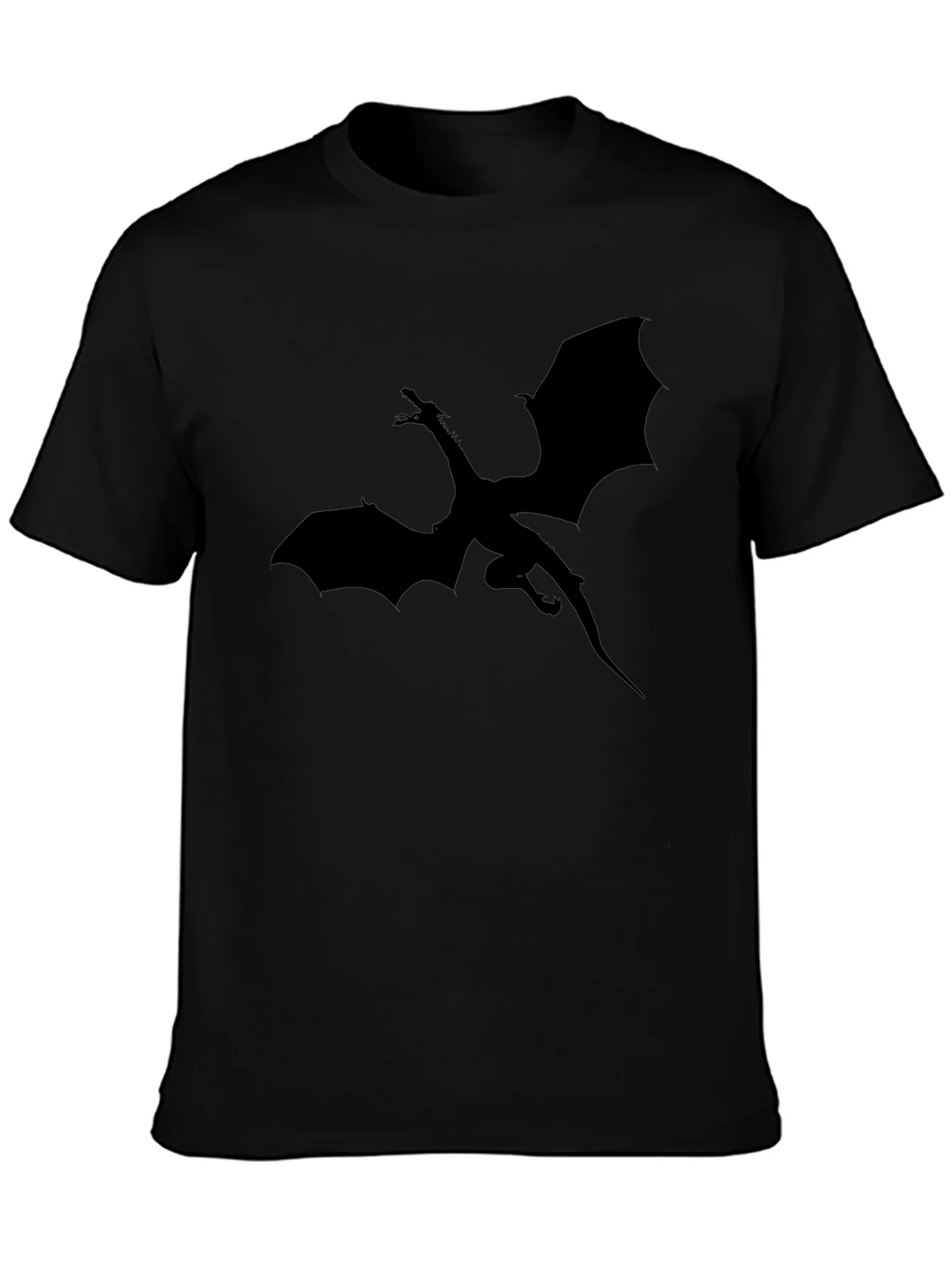 Dragon Silhouette Graphic T-Shirt - Black product image 6