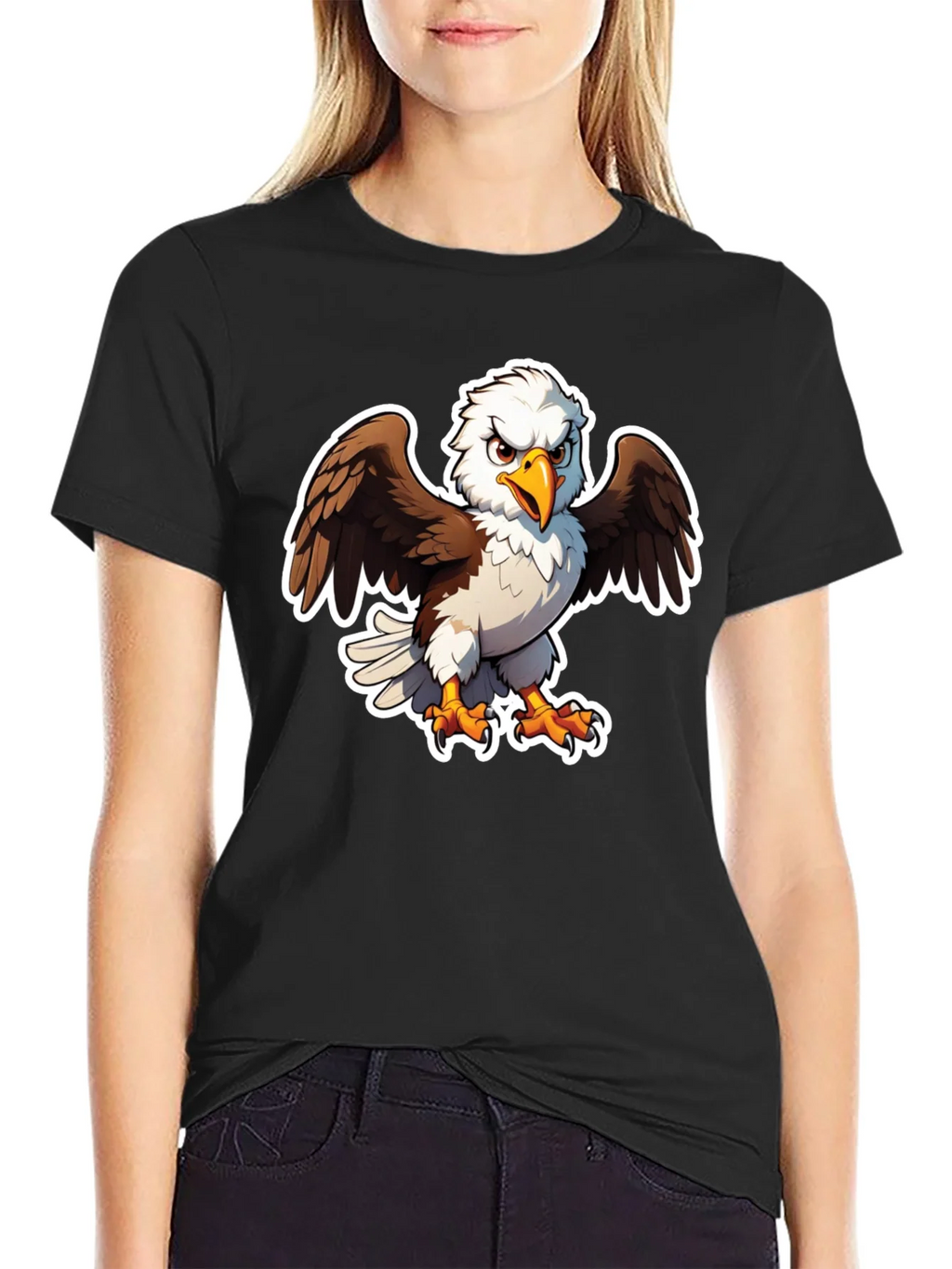 Bald Eagle Graphic Tee - Black Casual Shirt product image 2