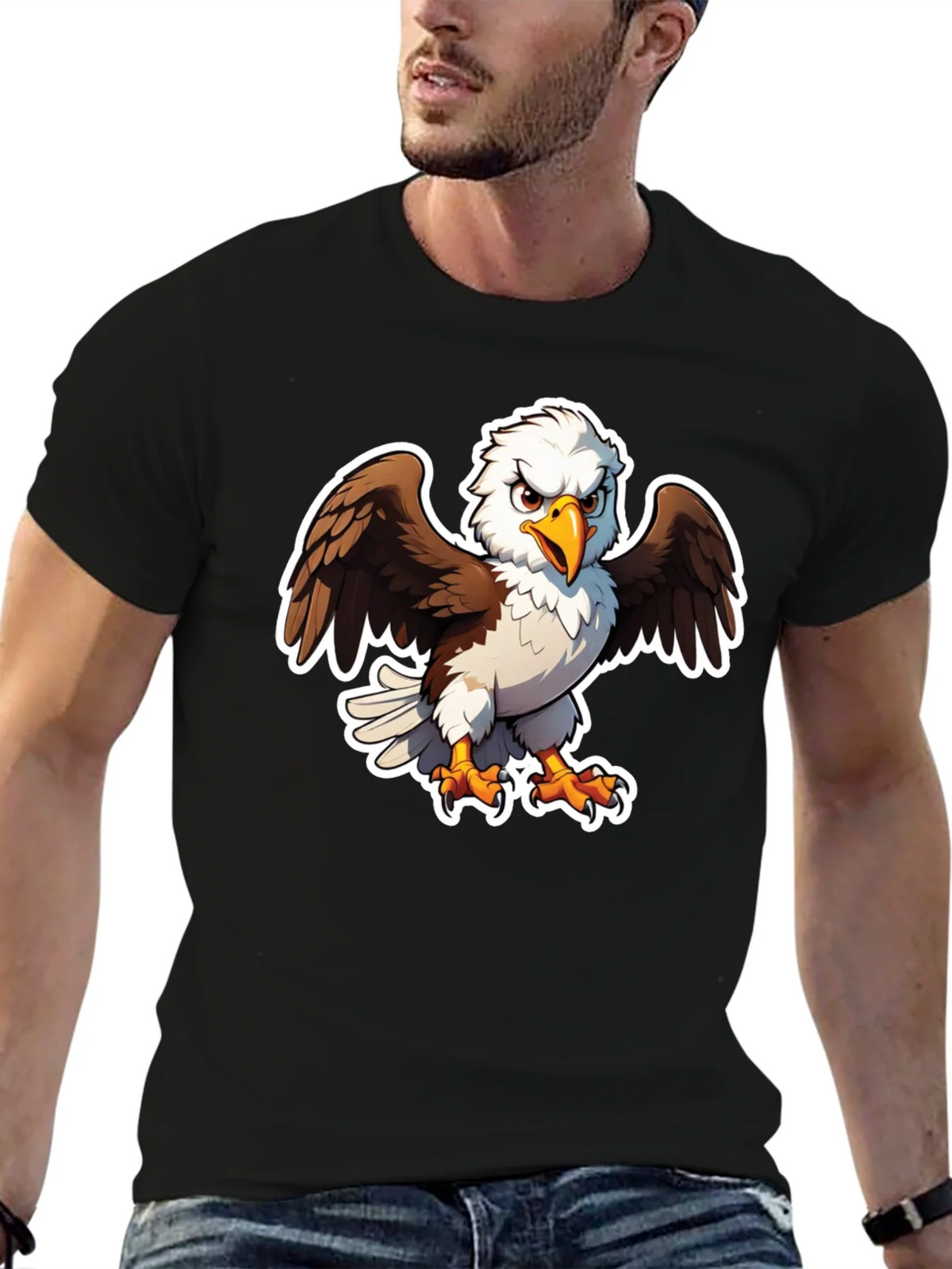 Bald Eagle Graphic Tee - Black Casual Shirt product image 6