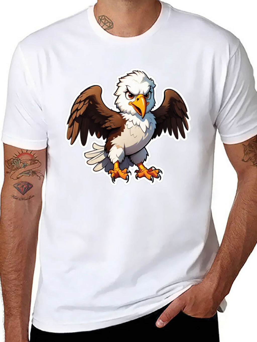 Bald Eagle Graphic Tee - Black Casual Shirt product image 7