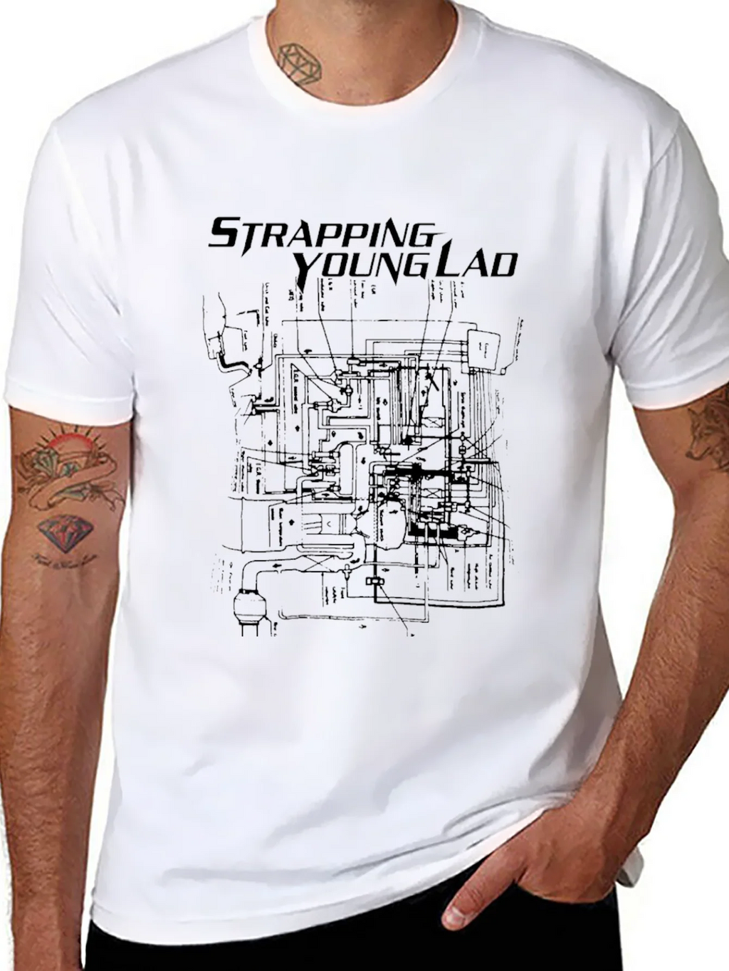 Strapping Young Lad Black Graphic Tee product image 10
