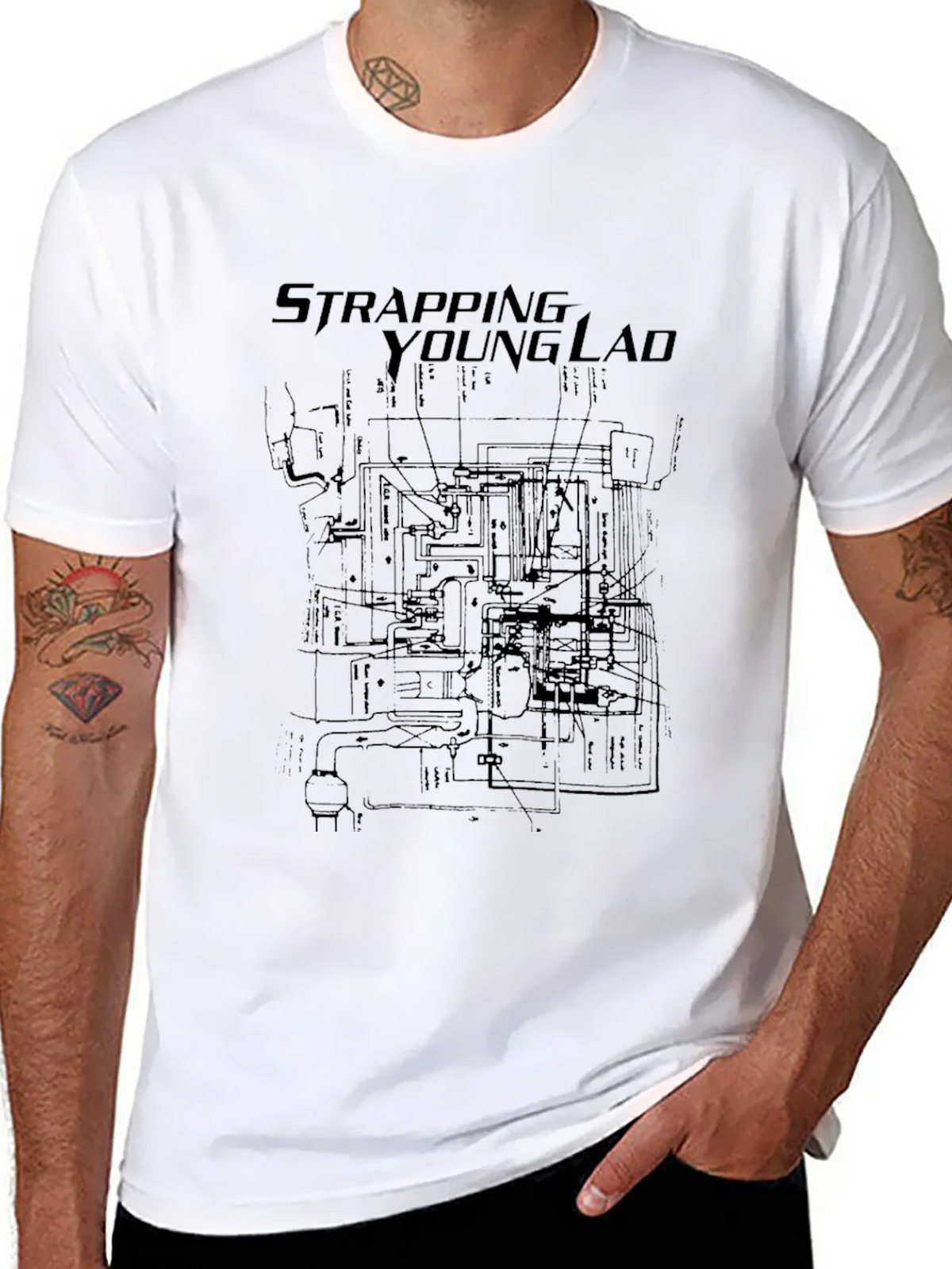Strapping Young Lad Black Graphic Tee product image 10