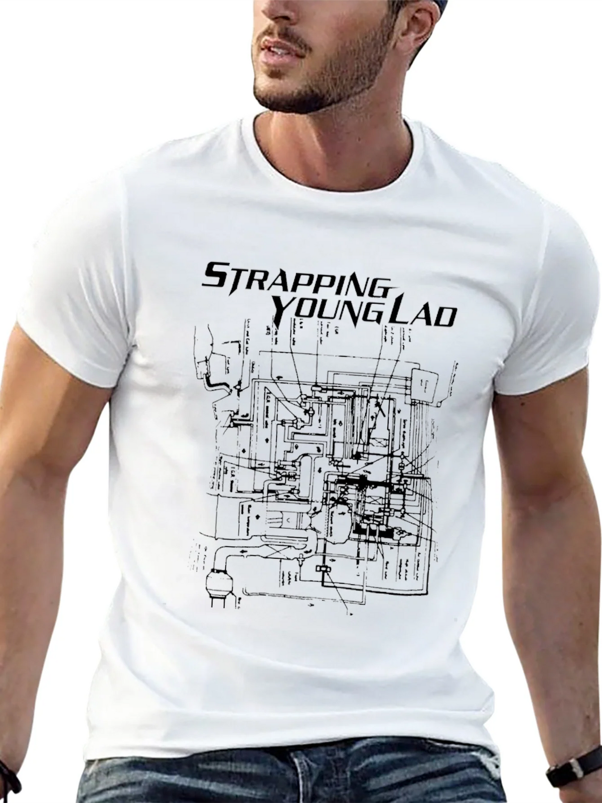 Strapping Young Lad Black Graphic Tee product image 4