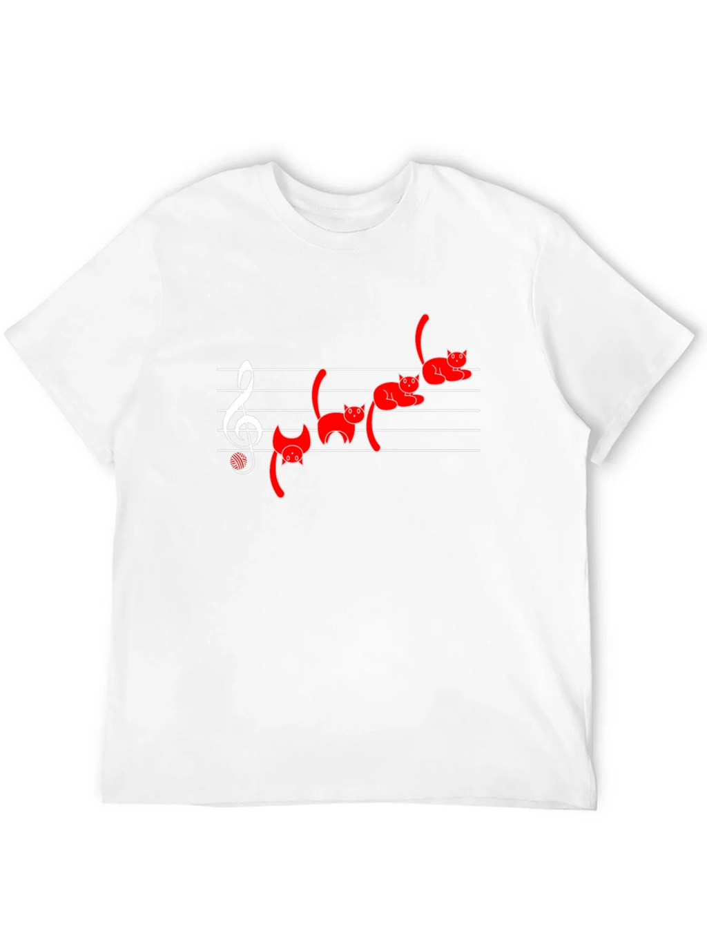 Cat Music T-Shirt - Black Cotton Blend product image 3