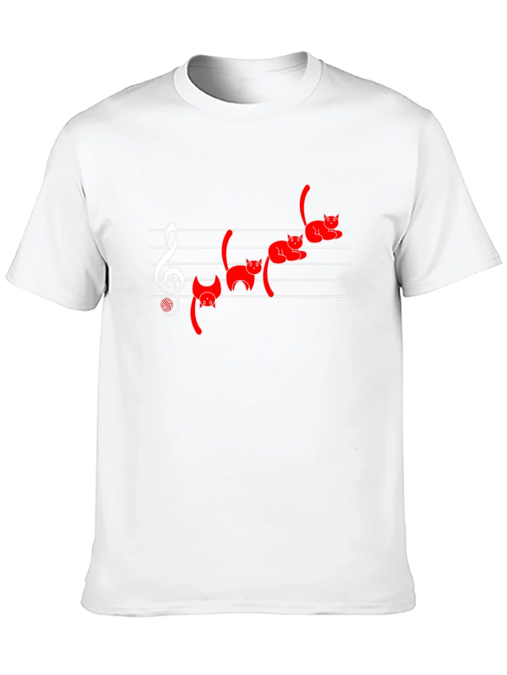 Cat Music T-Shirt - Black Cotton Blend product image 12