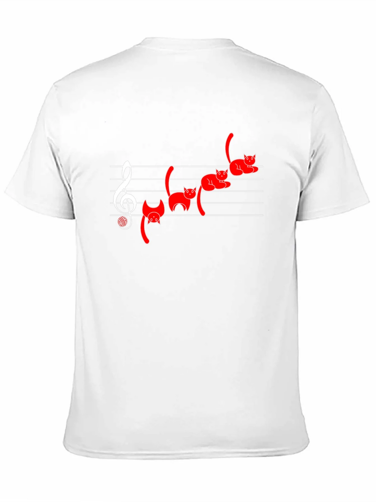 Cat Music T-Shirt - Black Cotton Blend product image 2
