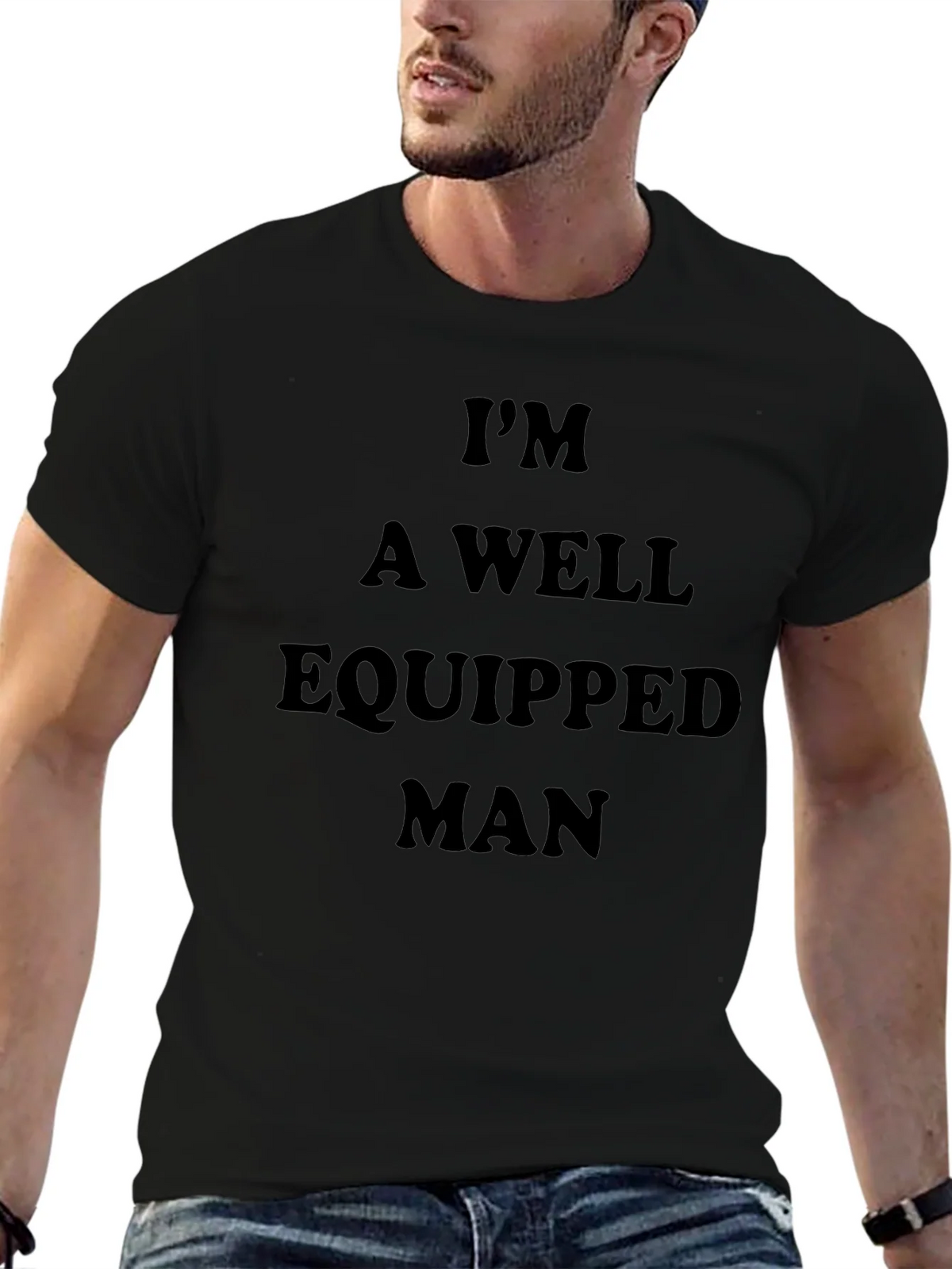 Im A Well Equipped Man Black T-Shirt product image 9