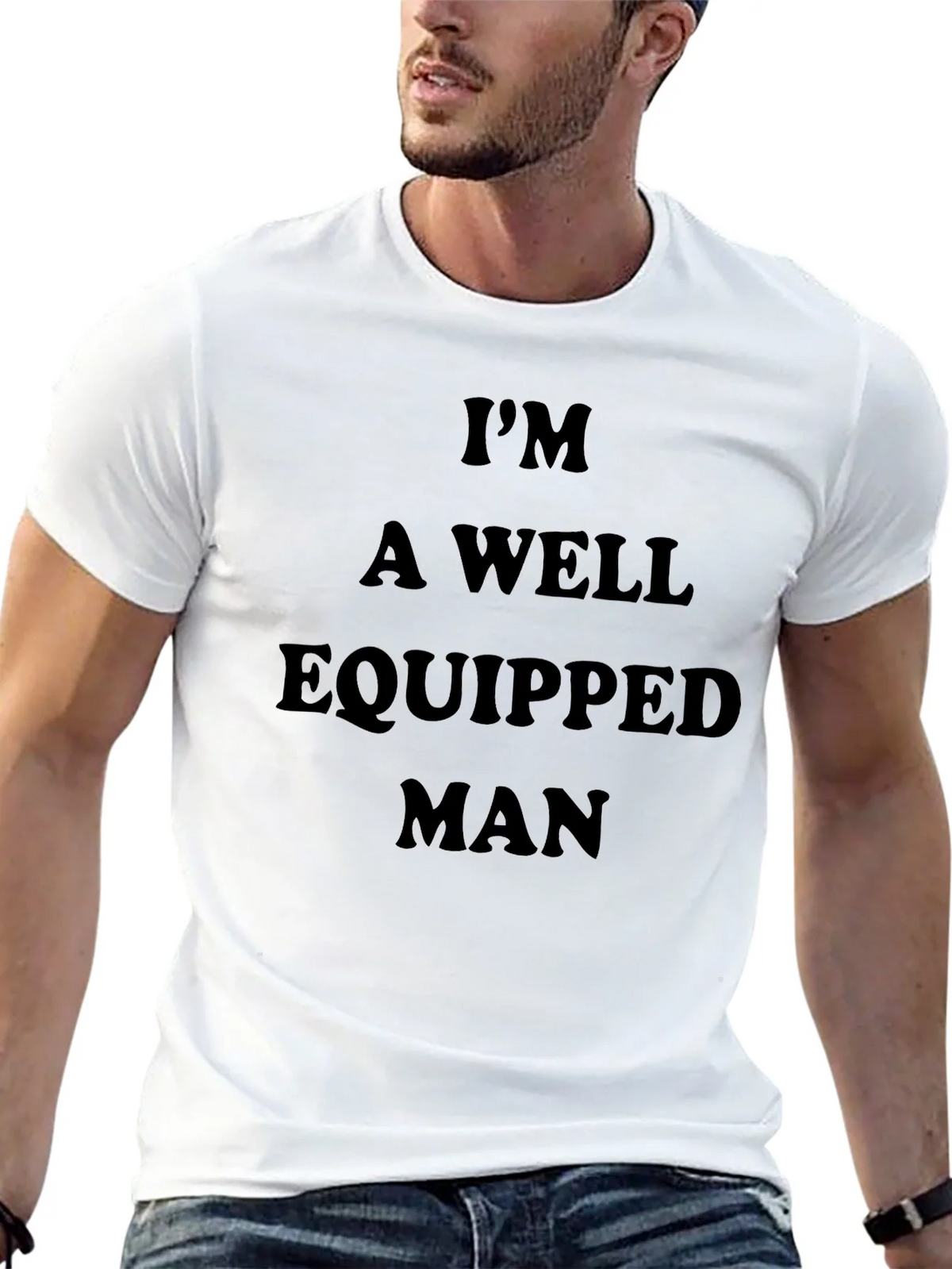 Im A Well Equipped Man Black T-Shirt product image 4