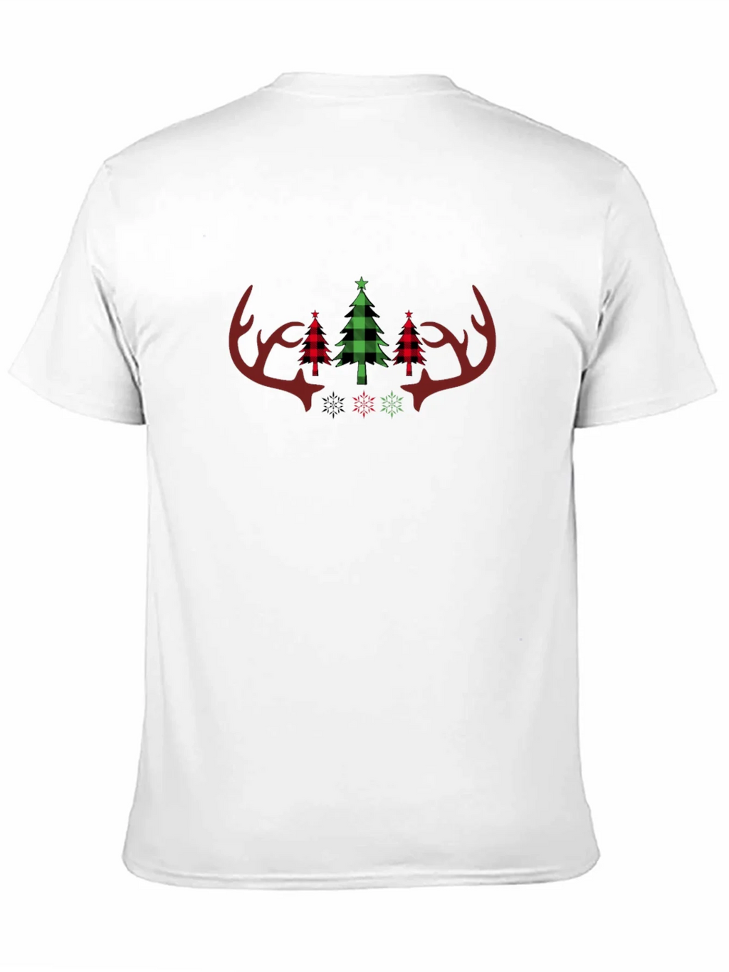 Festive Plaid Christmas Antler Tee product image 2