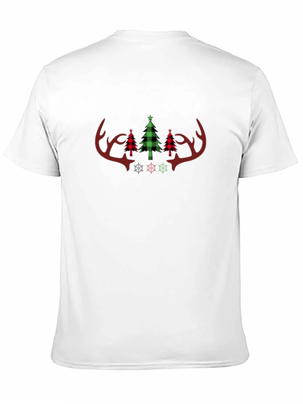 Festive Plaid Christmas Antler Tee product image 2