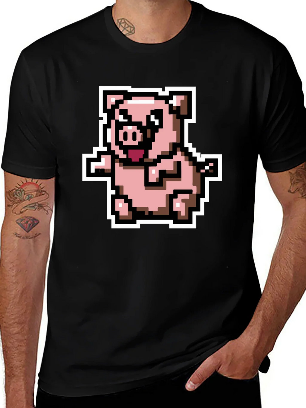 Pixel Pig T-Shirt - Cute Retro Gaming Tee product image 1