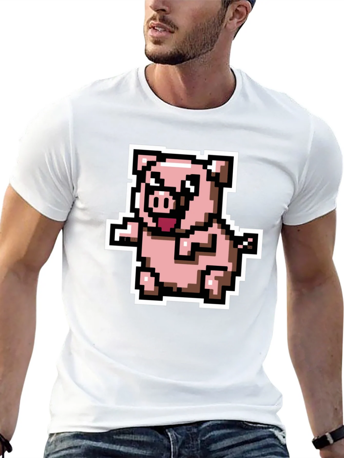 Pixel Pig T-Shirt - Cute Retro Gaming Tee product image 4