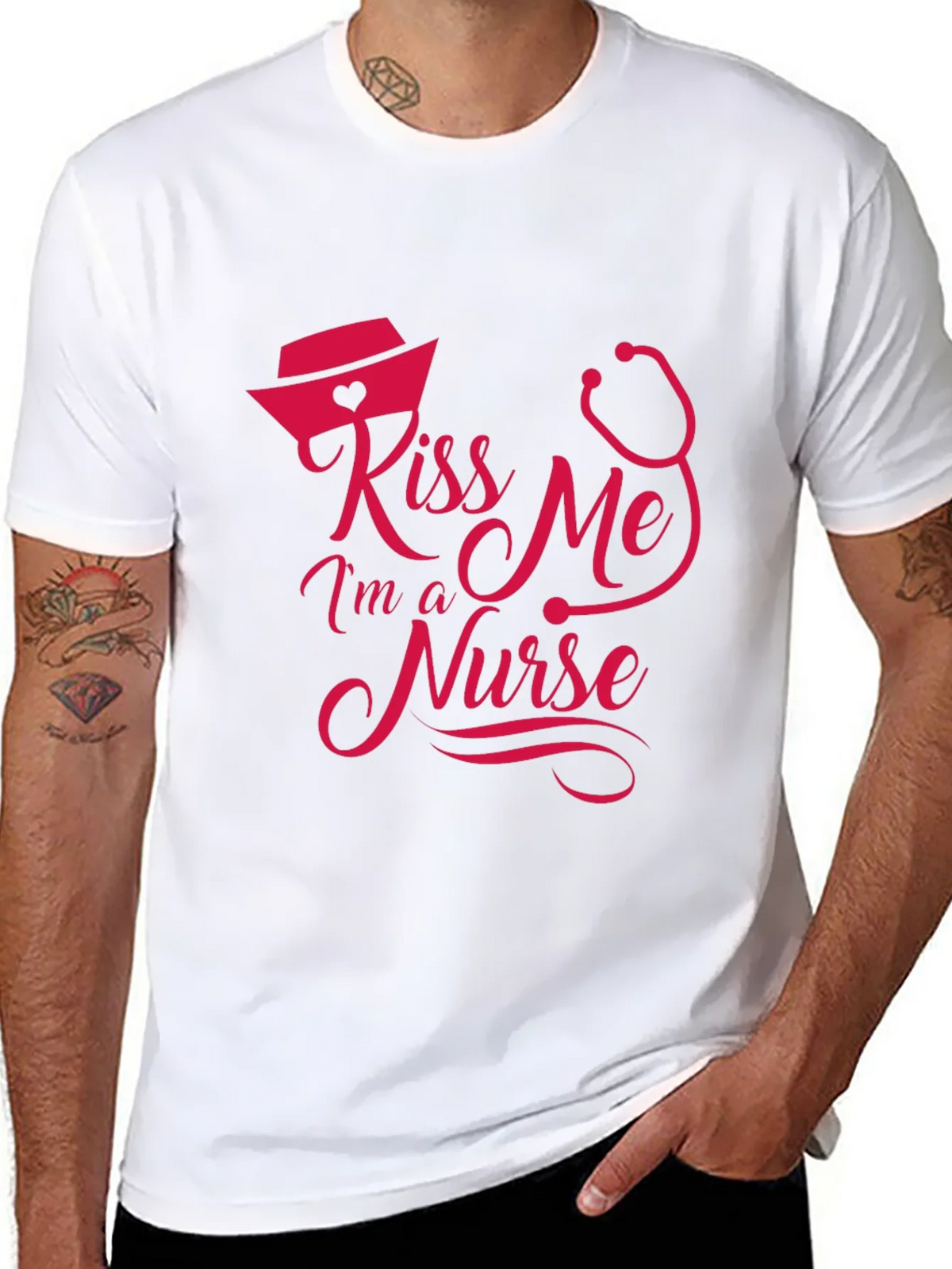 Kiss Me Im a Nurse T-Shirt product image 10