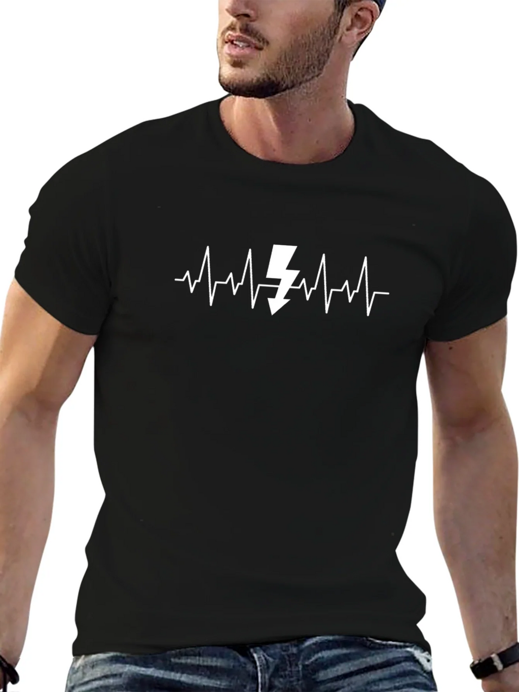 Electric Heartbeat T-Shirt - Black product image 9