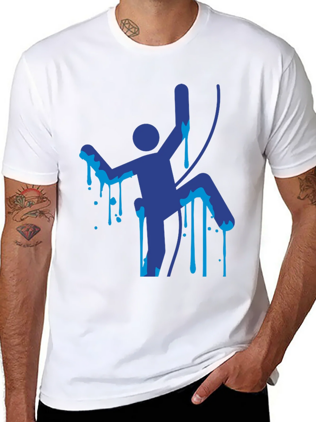 Climbing Man Graphic Tee - Unique Design product image 4