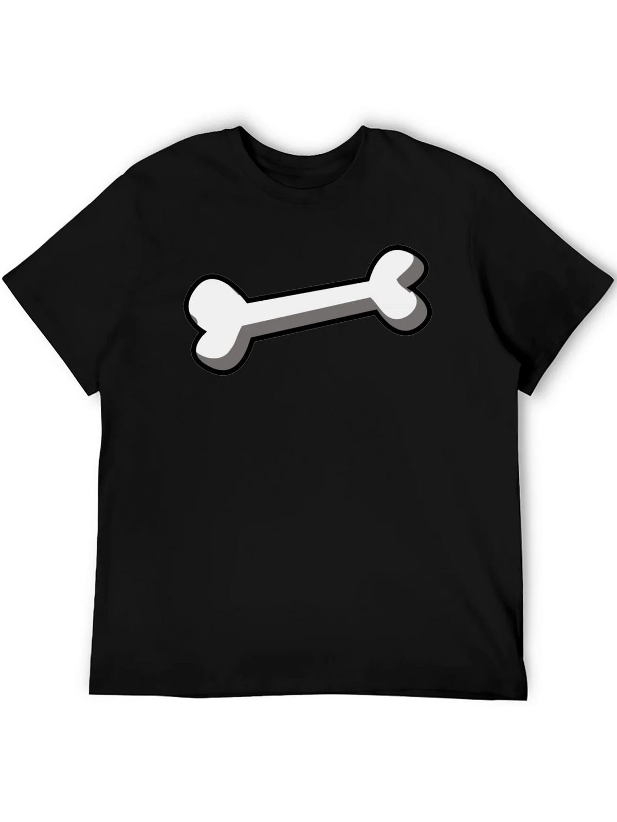 Bone Graphic Black T-Shirt - Funny Cartoon product image 8