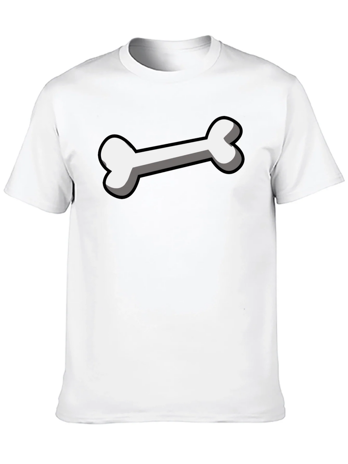 Bone Graphic Black T-Shirt - Funny Cartoon product image 12
