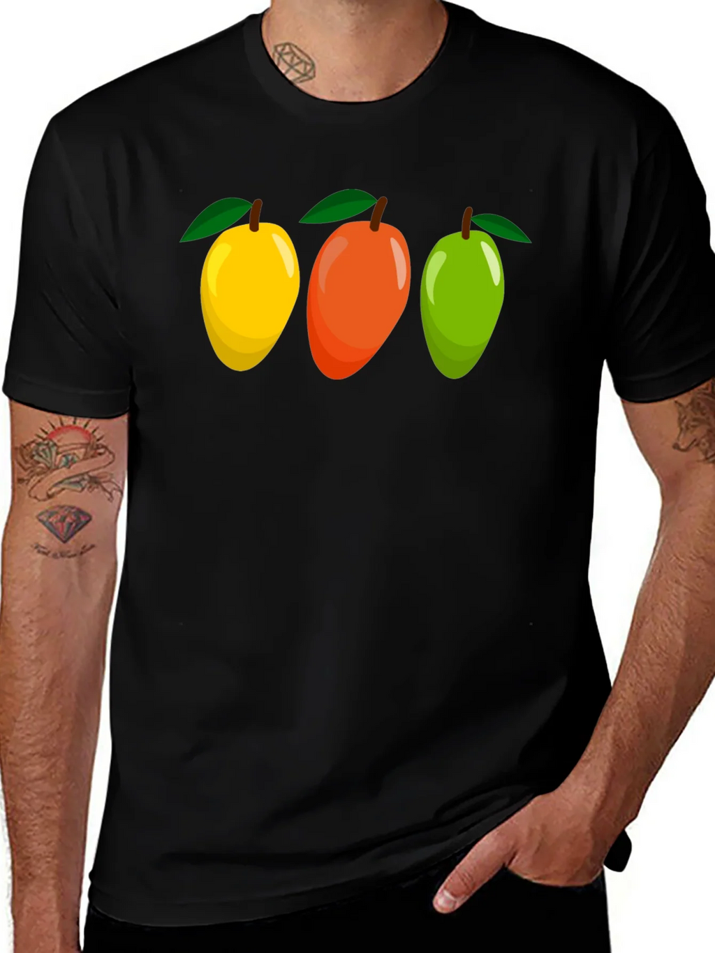 Mango Trio Graphic Tee - Fruit Lovers T-Shirt product image 1