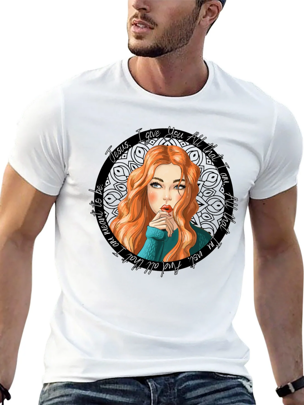 Jesus I Give You All Black Graphic Tee product image 12