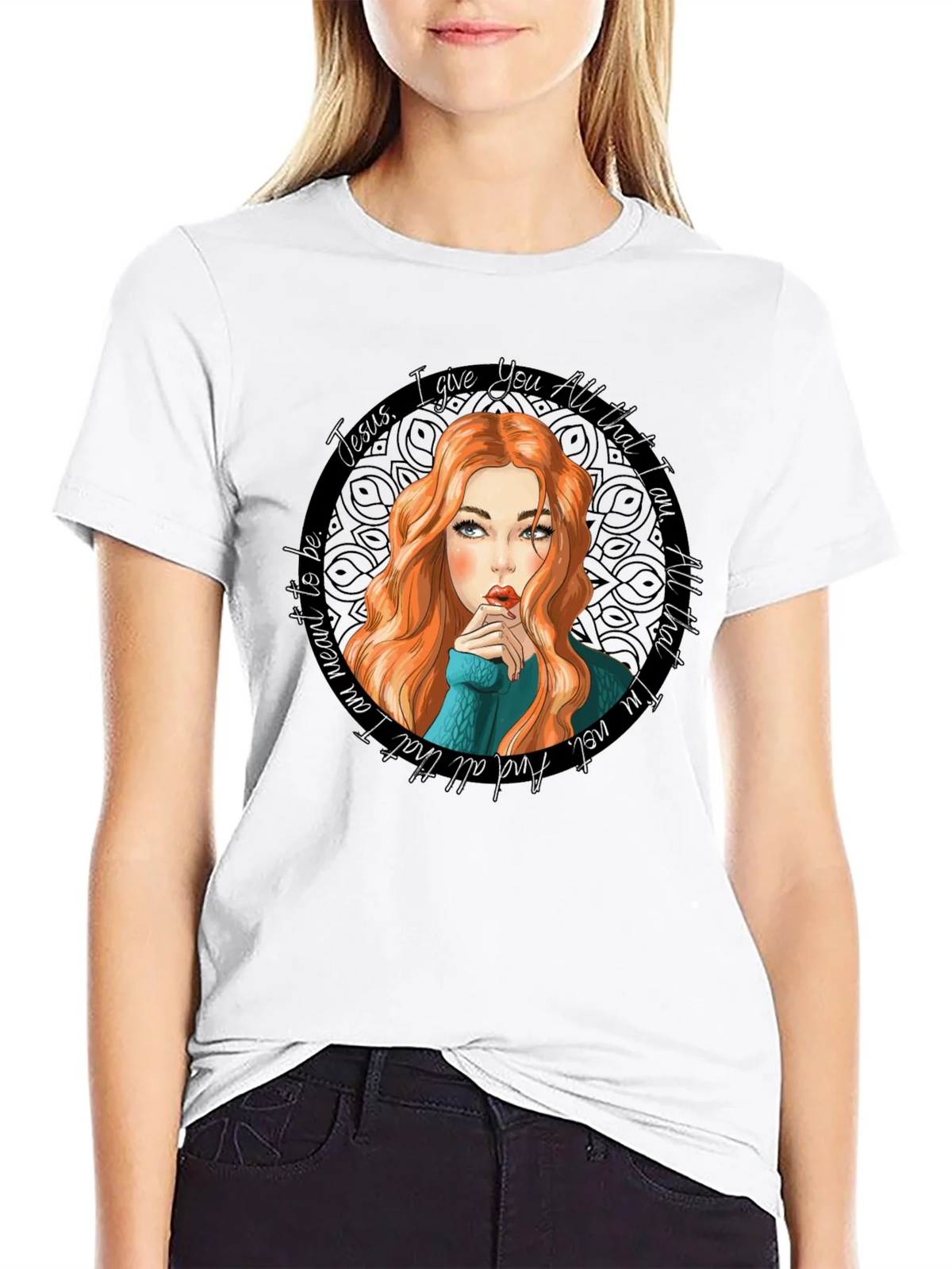Jesus I Give You All Black Graphic Tee product image 8