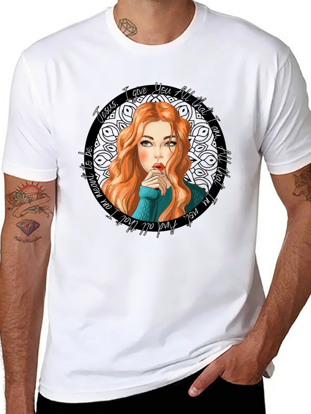 Jesus I Give You All Black Graphic Tee product image 7
