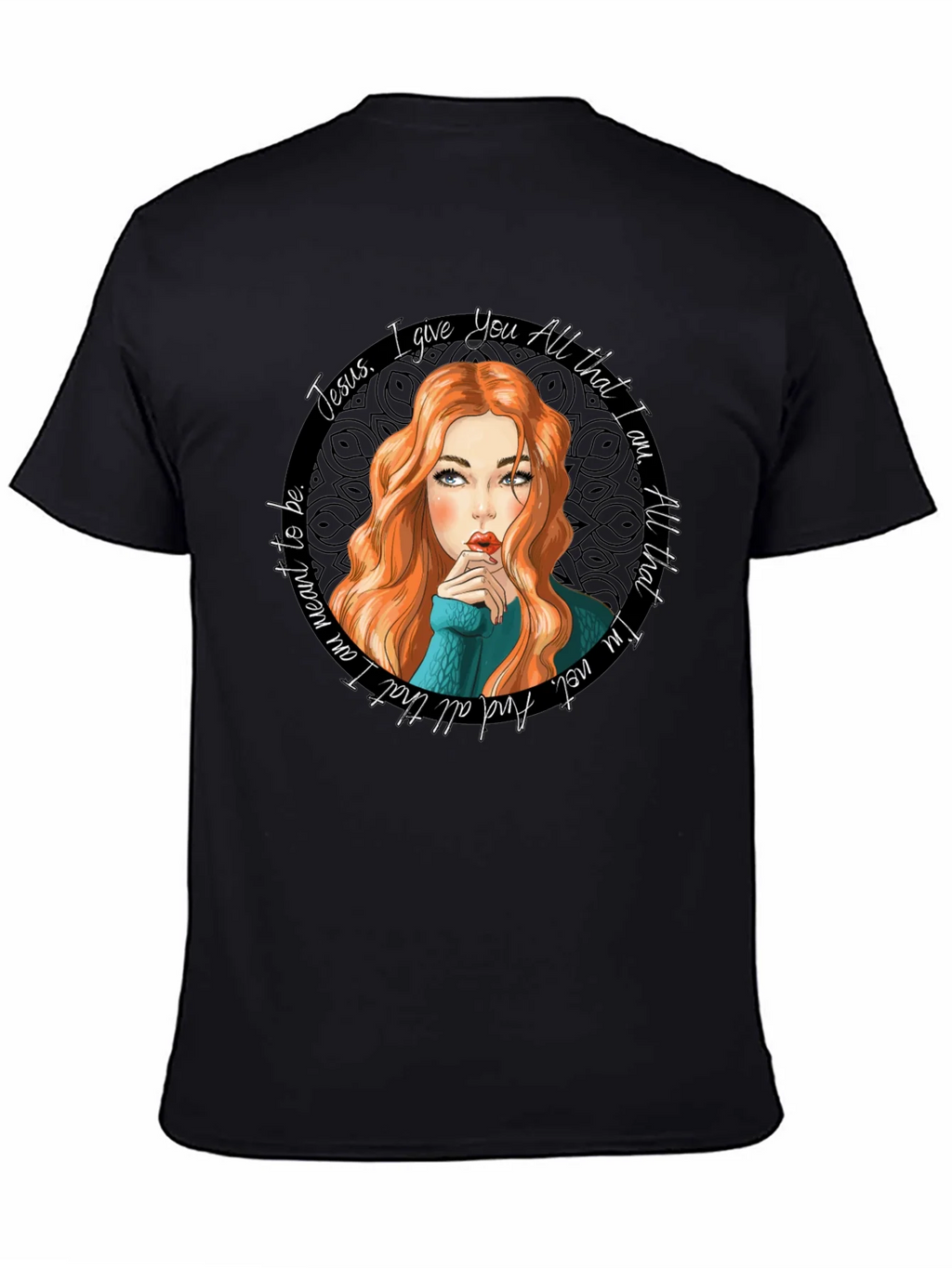 Jesus I Give You All Black Graphic Tee product image 4