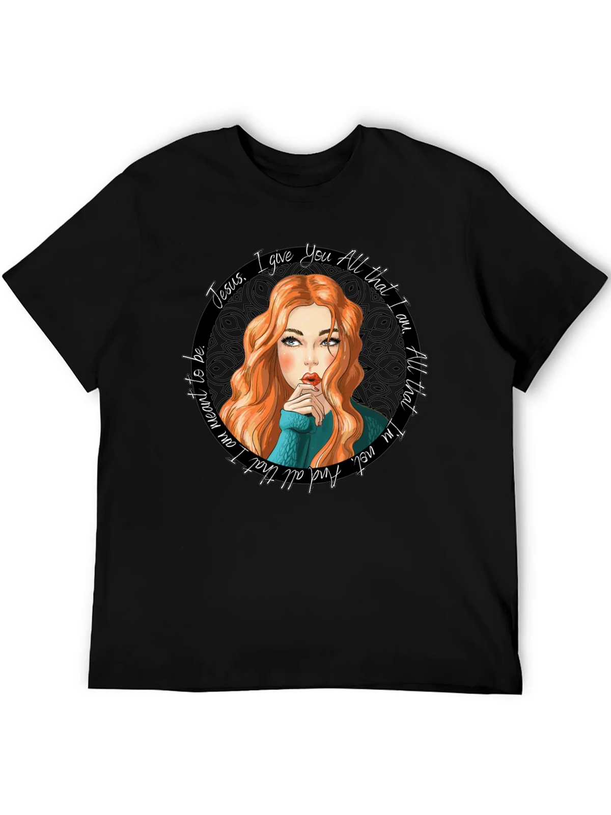 Jesus I Give You All Black Graphic Tee product image 5