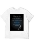 Orwell Quote T-Shirt - Man Consumes Without Producing product image 1