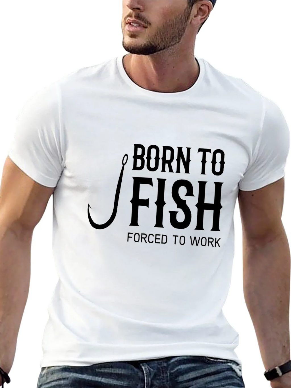 Born To Fish Black T-Shirt - Fishing Lover Tee product image 4